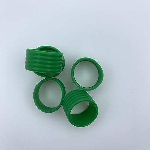 Silicone Racket Grip Bands - 8 Pcs Grass Green for Tennis & Pickleball