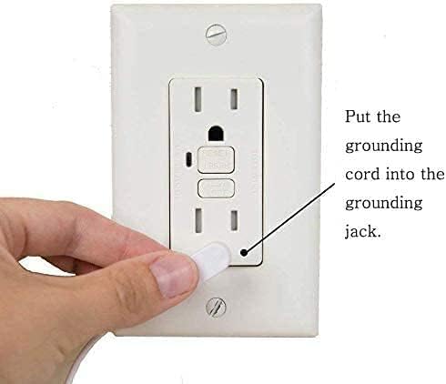 YEOUMIAR 2 Pack Grounding Cords, 15 Feet Grounding Cable, Replacement Grounding Wire for Grounding Mats, Sheets, Pillowcases, 1 White & 1 Black.