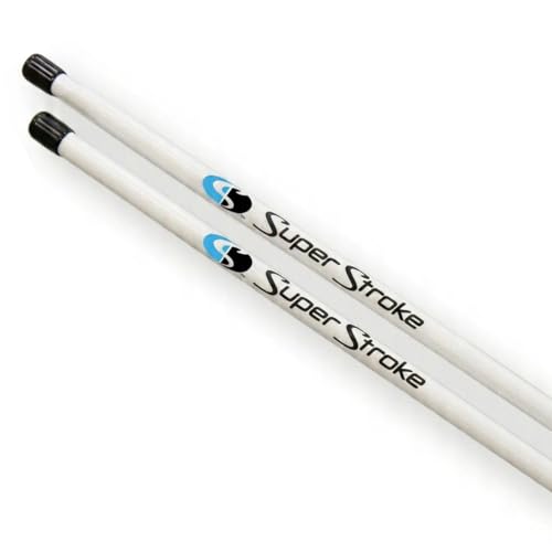 Golf Alignment Sticks - 45" Fiberglass Training Aid Set of 2 - White