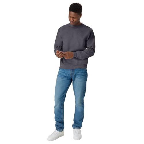 Hanes Men's EcoSmart Fleece Crewneck Sweatshirt Charcoal Heather Large - Big & Tall