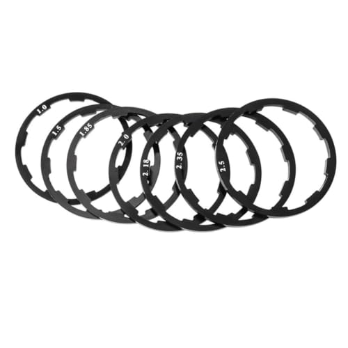 Bike Cassette Hub Spacer Set - 8 pcs, Multiple Sizes for MTB & Road Bikes, Juscycling