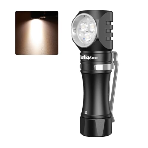 Wurkkos HD10 Mini USB-C Rechargeable Headlamp 1200 Lumen Right-Angle