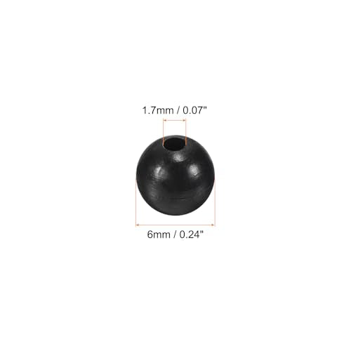 Fishing Beads - Black Soft Plastic Round 6mm Bait Eggs with Box