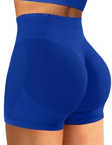 Mid Rise Scrunch Butt Lifting Shorts - 5" Inseam / X-Large / Blue