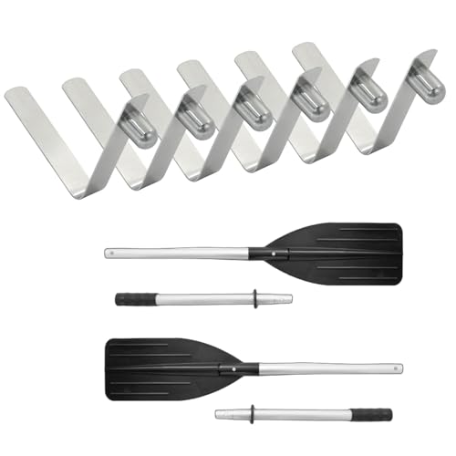 Stainless Steel Spring Snap Clips - 6mm, 16pcs for Kayak & Tent