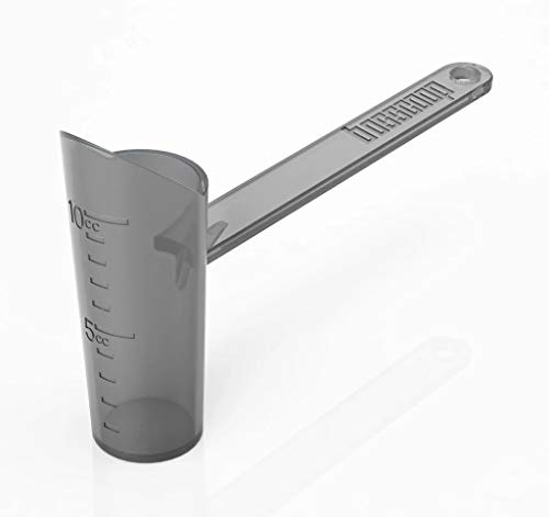 No Spill Water Bottle Scoop for Supplements - BPA Free Black