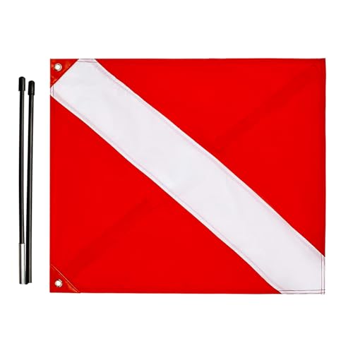 Dive Flag for Boat 20 x 24 in with Removable Stiffening Pole – FLAGMESAGE