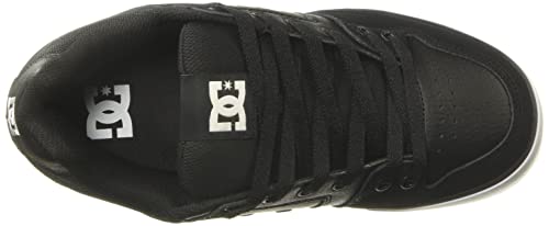 DC Men's Pure Casual Low Top Skate Shoe, Black/Black/White, 7 D D US