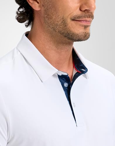 Men's Short Sleeve Golf Polo Shirt - Moisture Wicking Athletic Wear