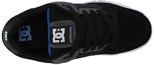 DC mens Stag Low Top Skate Shoe, Black/Blue, 11 US