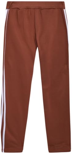 Girls Sweatpants Set - 2 Piece Fleece Varsity Jacket & Pants - Brown/White Bear / 7-8