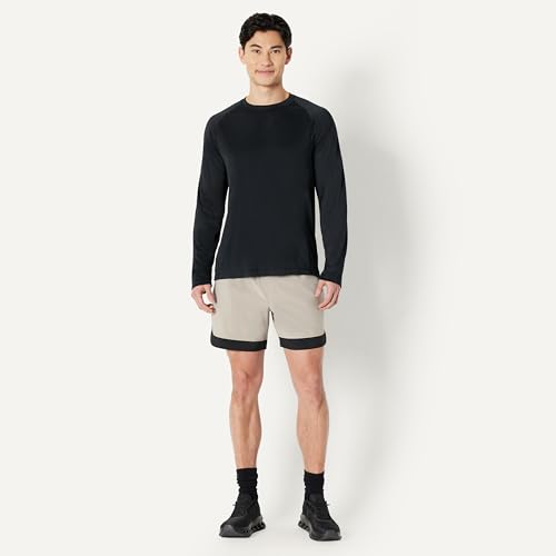 Men's Long-Sleeve Quick-Dry UPF 50 Swim Tee - Small / Black