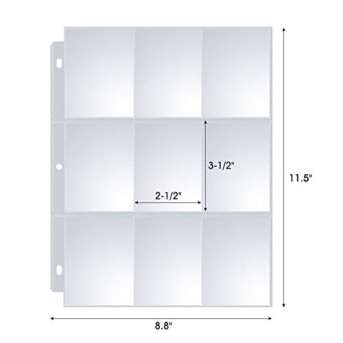 36-Pack Trading Card Sleeves for Standard Binders - PVC-Free, Acid-Free Protectors