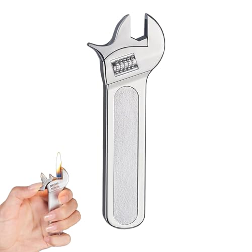 Refillable Butane Wrench Lighter with Adjustable Flame for Camping & Outdoor Use