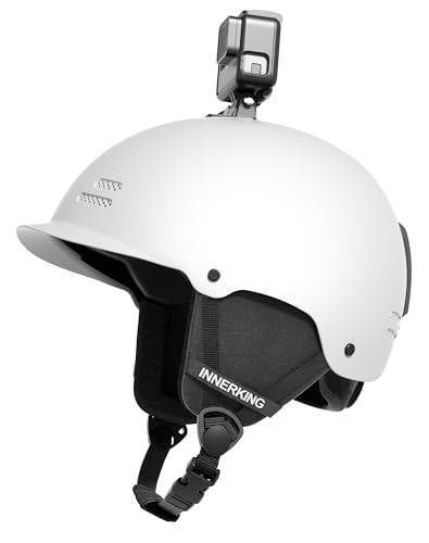 InnerKing Lightweight Ski Helmet for Men and Women with Action Camera Mount - White, Medium