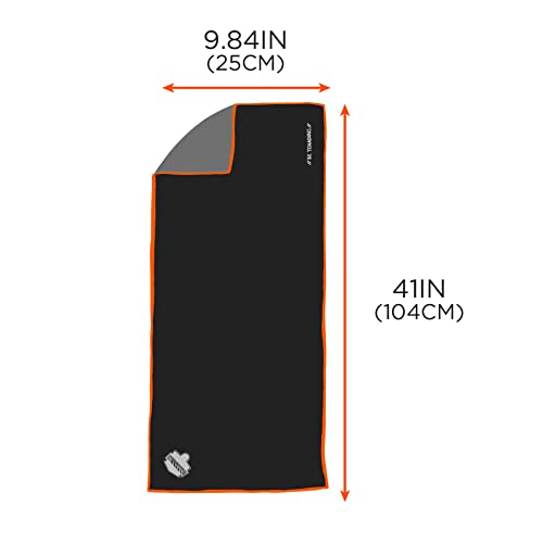 Ergodyne Chill-Its 6602MF Cooling Towel Gray 41"x9.84" UPF 50+ Microfiber