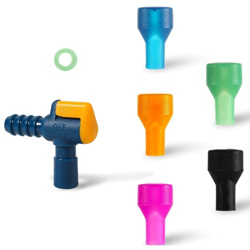 5Pcs Multicolored Bite Valve Replacement Kit with Shutoff Valve