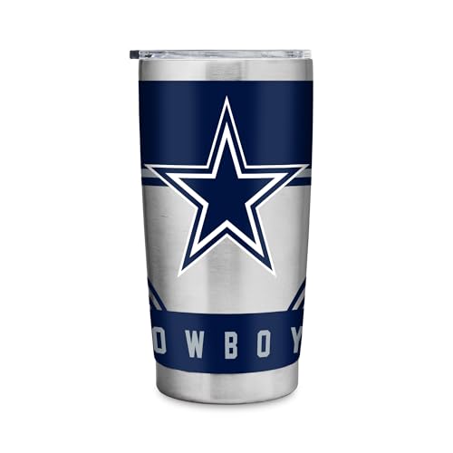 20oz Dallas Cowboys Stainless Steel Tumbler with Lid - Insulated Drinkware