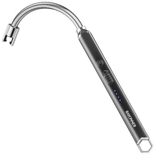 Electric Candle Lighter with Long Flexible Neck - Rechargeable USB Black