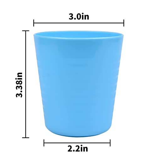 Unbreakable BPA-Free Plastic Drinking Cups - Set of 6, 8oz