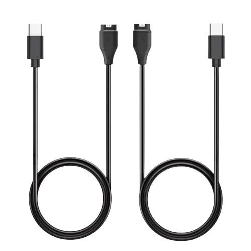 Garmin Watch Charger USB-C Cable - 2 Pack Replacement (1m)