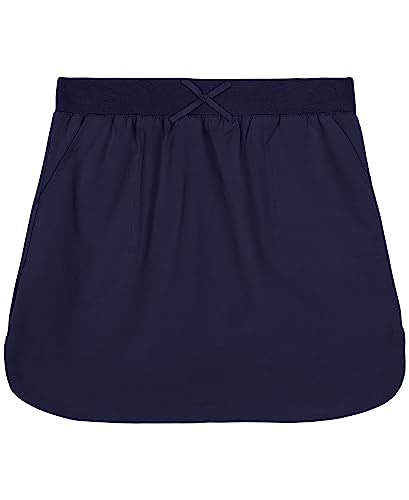 Girls School Uniform Pull-On Scooter Skirt with Undershorts - Navy 12.5 Plus