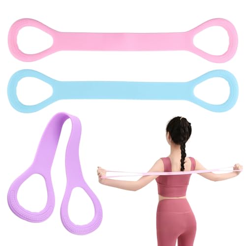 Figure 8 Resistance Bands with Handles - 3 Pack, Soft Silicone