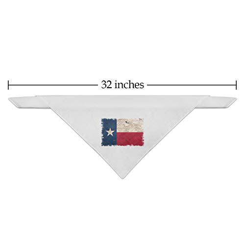 Rustic Texas State Flag Dog Bandana - White