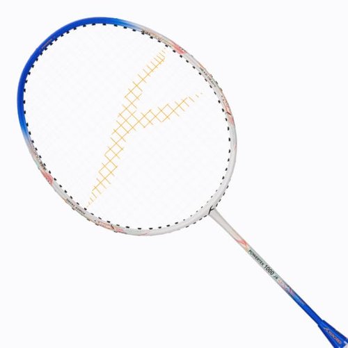 HUNDRED POWERTEK 1000 JR Badminton Racket with Full Cover (90g, White/Blue)