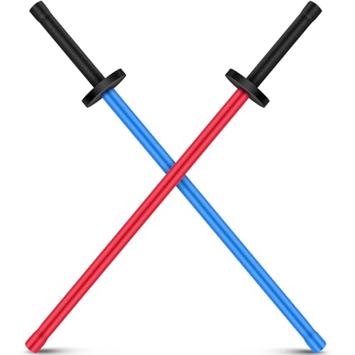 JellyArch Foam Practice Swords Set - Red & Blue, 33.5-inch Training Weapons for Martial Arts, Sparring & Role Play