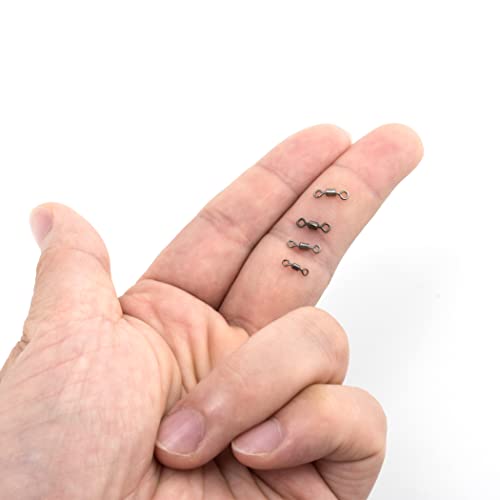 Fishing Micro Swivels - 50 Pack 7mm (20LB) High Strength Connectors