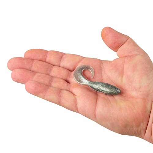Saltwater Swimming Mullet Soft Bait - Green Chrome / 4"