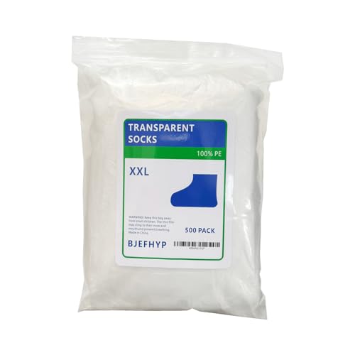 Disposable Sock Covers - 500 Transparent Sock Sleeves