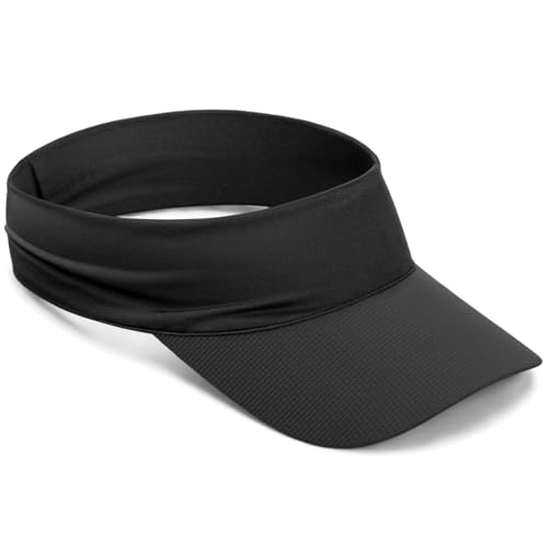ROYBENS Cooling Visor Hat for Men & Women, Elastic Headband Sun Visor – Black