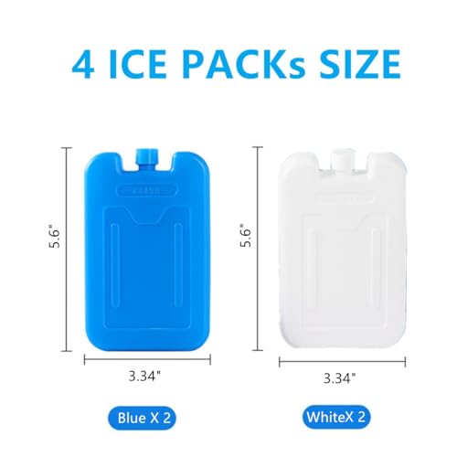 Reusable Ice Packs - 200ml Water Filled Cool Packs, 4 Pack