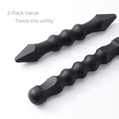 2-Pack Durable Polymer Yawara Sticks - Compact 6.5 Inch Self-Defense Sticks