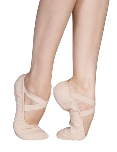 Ballet Shoes for Women - Dance Slippers in Nude 5.5