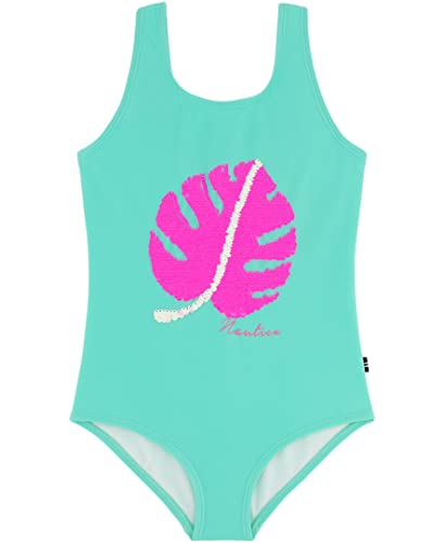 Nautica Girls One-Piece Swimsuit with UPF 50+ Sun Protection, Quick Dry - 5T Cockatoo Palm