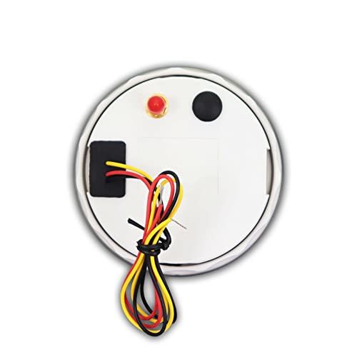 GPS Speedometer - 85mm Waterproof Digital Odometer, 120 MPH - White Dial, Red LED