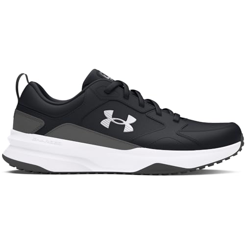 Charged Edge Athletic Shoes for Men - Black/Castlerock/White, Size 10.5