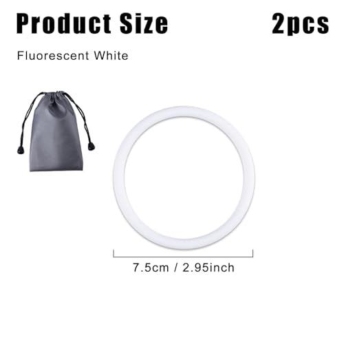 Patellar Tendon Support Strap Knee Band - Fluorescent White, 2pcs