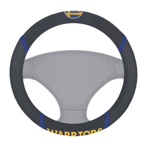 Embroidered Steering Wheel Cover - Black, 15" Diameter
