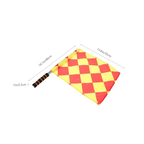 2 Pack Soccer Referee Flags with Foam Handle - Lightweight Signal Flags
