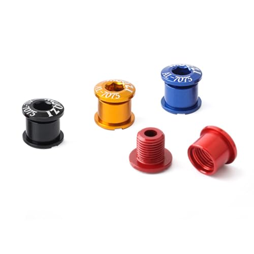 Bike Chainring Bolts - Pack of 5 Type C for Single Chainring - Aluminum