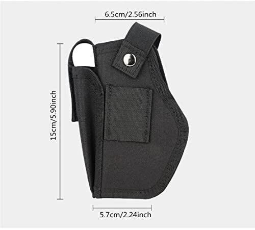 Universal Gun Holster with Mag Pouch for Right & Left Hand - Black