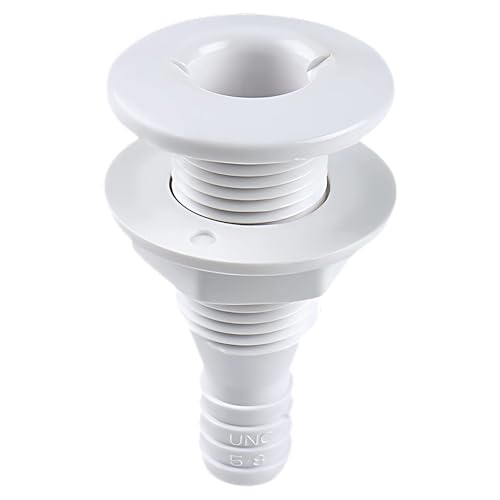Thru Hull Fittings for 5/8" Hose - White