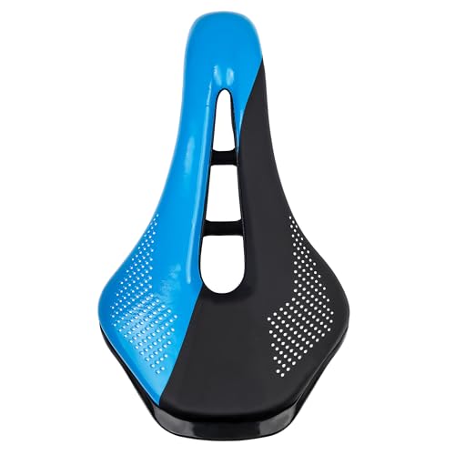 Yaruijia Blue Waterproof Bike Seat Cushion for Road & Mountain Bikes - Unisex Comfort, Ventilated, Extra Thick Padding