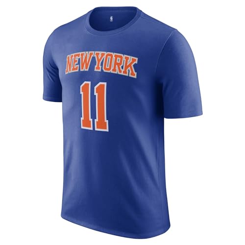 Jalen Brunson New York Knicks Youth Performance Jersey T-Shirt - Blue