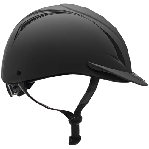 Adult Deluxe Schooler Riding Helmet - Lightweight Adjustable - Black Medium-Large