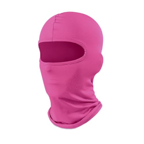 Full Face Balaclava Ski Mask - Windproof UV Protection - Rose Red
